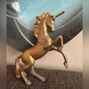 Vintage brass unicorn